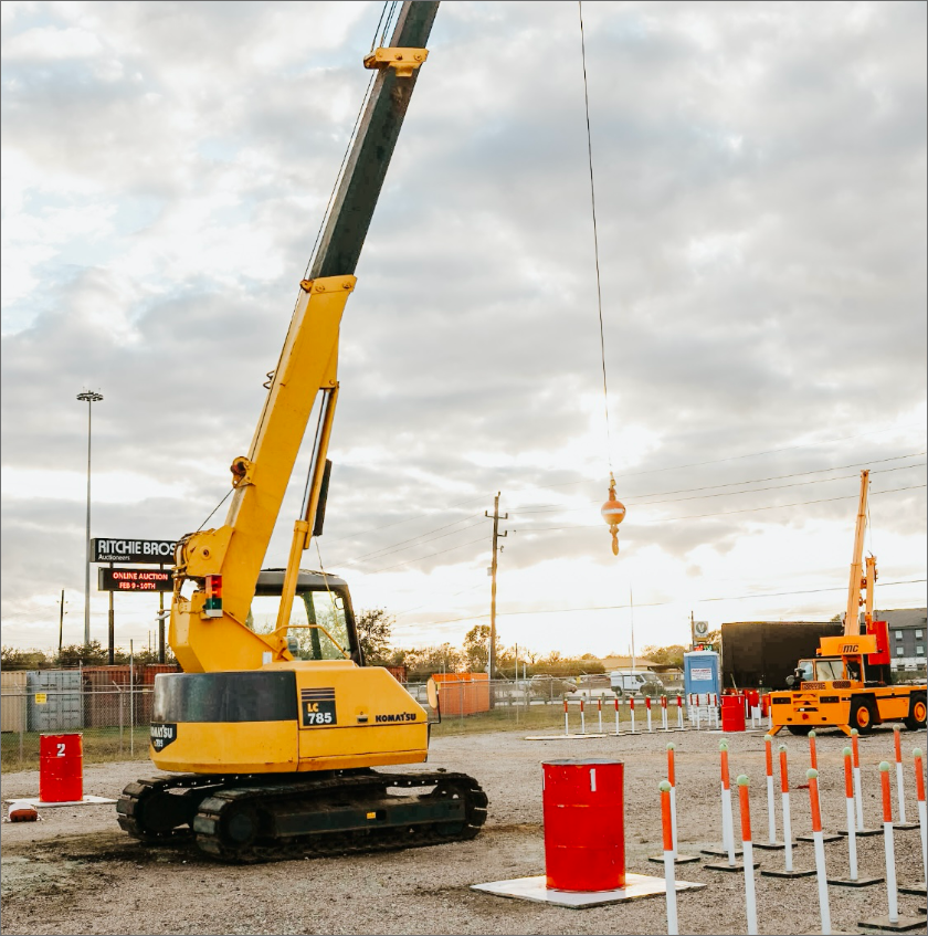 Mobile Crawler Crane at Practical Exam/Test