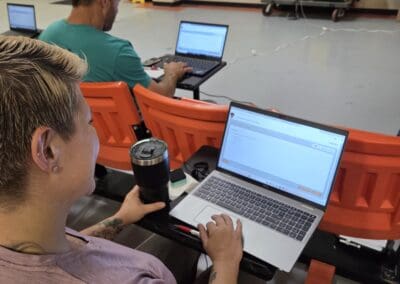 Houston Crane Operator Classroom Training - July, 2025 (student using laptop for training part 2)