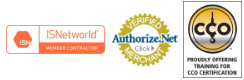 Logos for - ISNetworld, Authorize.net, CCO